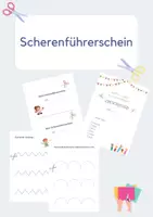 Vorschau - Arbeitsblätter - Scherenführerschein inkl. Schneideübungen und Zertifikat - Deckblatt