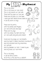 Vorschau - Arbeitsblätter - Body Parts and Verbs - Rhythmical - Seite 3