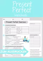 Vorschau - Arbeitsblätter - Present Perfect Übungen Englisch Klasse 5 & Klasse 6 Englisch (Exercises) - Deckblatt