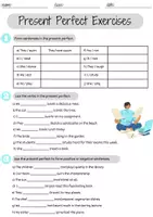 Vorschau - Arbeitsblätter - Present Perfect Übungen Englisch Klasse 5 & Klasse 6 Englisch (Exercises) - Seite 1