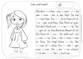 Vorschau - Arbeitsblätter - Lesen und Malen - Frühling - dreifach differenziert - Seite 2
