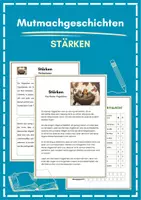 Vorschau - Arbeitsblätter - Mutmachgeschichten: Stärken - Deckblatt