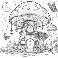 Aperçu - Matériel pour travaux manuels / dessin - Maisons magiques - Partie II (50 modèles à colorier) - Page de couverture