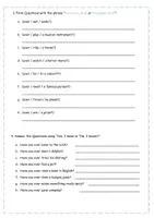 Vorschau - Arbeitsblätter - Arbeitsblatt Englisch - 7/8/9 Question words + have/has - Seite 2
