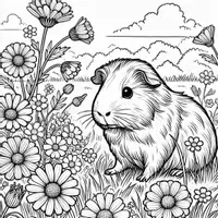 Aperçu - Matériel pour travaux manuels / dessin - Cochons d’Inde coloriages (50 modèles à colorier) - Page 2