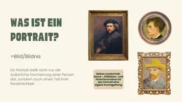 Vorschau - Präsentationen/Tafelbilder - Unterrichtsreihe Portrait - Präsentation (Theorie) - Seite 3