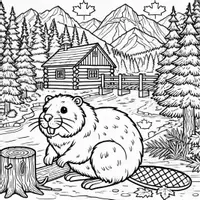 Aperçu - Matériel pour travaux manuels / dessin - Animaux nationaux d’Amérique du Nord - Coloriages (10 modèles à colorier) - Page 1