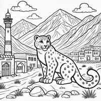 Aperçu - Matériel pour travaux manuels / dessin - Animaux nationaux d’Asie - Coloriages (50 modèles à colorier) - Page 1