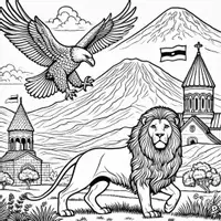 Aperçu - Matériel pour travaux manuels / dessin - Animaux nationaux d’Asie - Coloriages (50 modèles à colorier) - Page 2