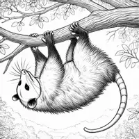 Aperçu - Matériel pour travaux manuels / dessin - Opossum - Coloriages (50 modèles à colorier) - Page 2