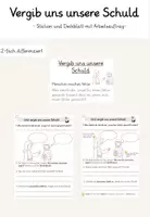 Vorschau - Arbeitsblätter - Materialpaket: DIN-A4 Stationen das Vaterunser, Vater unser - Mein Vaterunser Heft - Seite 1