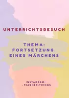 Vorschau - Stundenentwürfe - Unterrichtsenwurf zur Märchenfortsetzung - Deckblatt