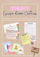 Vorschau - Stundenentwürfe - Escape Room Englisch: Clothes | Rätsel & Gamification - Deckblatt