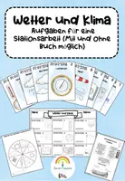 Vorschau - Stationenlernen - Wetter und Klima Lerntheke #summersaleweekend - Deckblatt