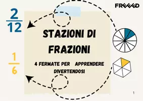 anteprima - Esercizi - Frazioni a stazioni/ classe quarta - Pagina di copertina