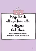 anteprima - Opere didattiche / Libri di testo - Progetto di alternativa alla religione Cattolica. - Pagina di copertina