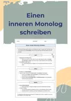 Vorschau - Arbeitsblätter - Methodenblatt: Einen inneren Monolog verfassen - Deckblatt