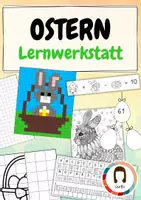 Vorschau - Stationenlernen - Osterwerkstatt oder Osterheft | 24 Posten - Deckblatt