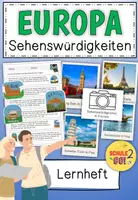 Vorschau - Arbeitsblätter - EUROPA / Sehenswürdigkeiten in Europa - Deckblatt