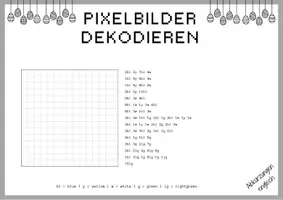 Vorschau - Arbeitsblätter - Pixelbilder dekodieren - Frühlingsblumen - Medien und Informatik | Ostern - Seite 3