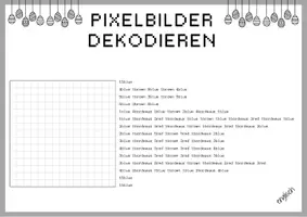 Vorschau - Arbeitsblätter - Pixelbilder dekodieren - Schmetterling - Medien und Informatik | Ostern - Seite 2