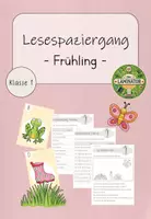 Vorschau - Arbeitsblätter - Lesespaziergang: Frühling (Kl.1) - Deckblatt