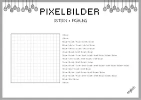 Vorschau - Arbeitsblätter - Pixelbilder dekodieren - Marienkäfer - Medien und Informatik | Frühling Ostern - Seite 2