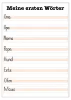 Vorschau - Arbeitsblätter - Meine ersten Wörter - Deckblatt