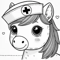 Aperçu - Matériel pour travaux manuels / dessin - Chevaux avec Chapeaux - Coloriages (50 modèles à colorier) - Page 3