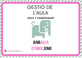 Vista previa - Tarjetas / Manipulativos - Gestió d'aula.Baralla d'emocions: jocs i dinàmiques. - Portada