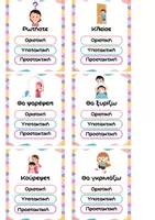 Προεπισκόπηση - Διαδραστικό υλικό - Οπτικοποιημένες καρτέλες με εγκλίσεις ενεργητικής φωνής - Σελίδα 3