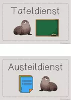 Vorschau - Bildkarten - Klassendienste für deine Robben-Klasse - Seite 2