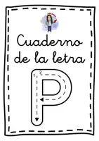 Vista previa - Hojas de trabajo - Cuaderno letra P - Portada