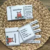 Vorschau - Merkblätter - Satzanfänge-Fächer - Deckblatt