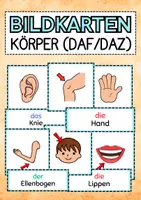 Vorschau - Fördermaterial/Inklusion - KÖRPER Bild- und Wortkarten (DaF/DaZ) - Deckblatt