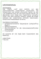 Vorschau - Unterrichtsreihen - Luft - Unterrichtsreihe mit Sequenzplan und Forscherheft - Seite 1