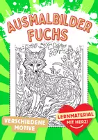 Vorschau - Arbeitsblätter - Kunst Fuchs Füchse Mandala Ausmalbilder Kunstidee Fensterbild Entspannung - Deckblatt
