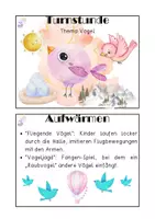 Vorschau - Präsentationen/Tafelbilder - Sportunterricht Thema Vogel 3. Klasse Sport Kompetenz turnerische Fähigkeiten an Boden und Geräten ausführen - Deckblatt