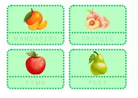 Vista previa - Tarjetas / Manipulativos - FRUITES. DES DE LECTOESCRIPTURA FINS TREBALL SISTEMÀTIC. - página 1