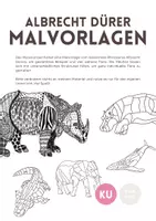 Vorschau - Mal- und Bastelvorlagen - Albrecht Dürer: Malvorlagen Rhinozeros - Deckblatt