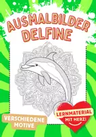 Vorschau - Arbeitsblätter - Kunst Delfine Mandala Ausmalbilder Kunstidee Fensterbild Entspannung - Deckblatt