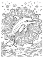 Vorschau - Arbeitsblätter - Kunst Delfine Mandala Ausmalbilder Kunstidee Fensterbild Entspannung - Seite 3