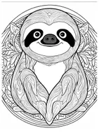 Vorschau - Arbeitsblätter - Faultiere Mandala Ausmalbilder Kunst Kunstidee Fensterbild Beschäftigung - Seite 3