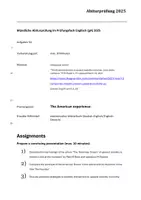 Vorschau - Test - mündliche Abiturprüfung Englisch 2, mock exam, American Dream, Greetings from Bury park, immigration, LGBTQ - Seite 1