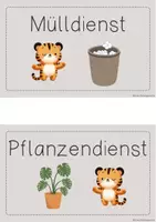 Vorschau - Bildkarten - Klassendienste für deine Tiger-Klasse - Seite 3