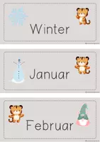 Vorschau - Bildkarten - Kalender-Karten für deine Tiger-Klasse - Seite 3
