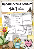 Vorschau - Arbeitsblätter - Leporello: Die Tulpe (Gedicht von Guggenmos) - Deckblatt