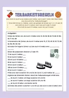 Vorschau - Arbeitsblätter - Aufgabenblatt zu den Teilbarkeitsregeln von 2, 5 und 10 - Deckblatt