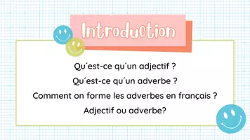 Aperçu - Présentation / Support pour le tableau - Différence adjectif et adverbe – Présentation professeur - Page 3