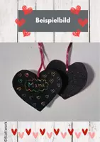 Vorschau - Mal- und Bastelvorlagen - Kratzbild: Ein Herz zu Muttertag: Malen, Schneiden, Kratzen: Ein schönes Geschenk - Seite 1